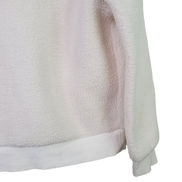 Zyia Active Women's Fleece Sherpa Teddy Flying V Full Zip White Jacket Size M - Picture 10 of 12